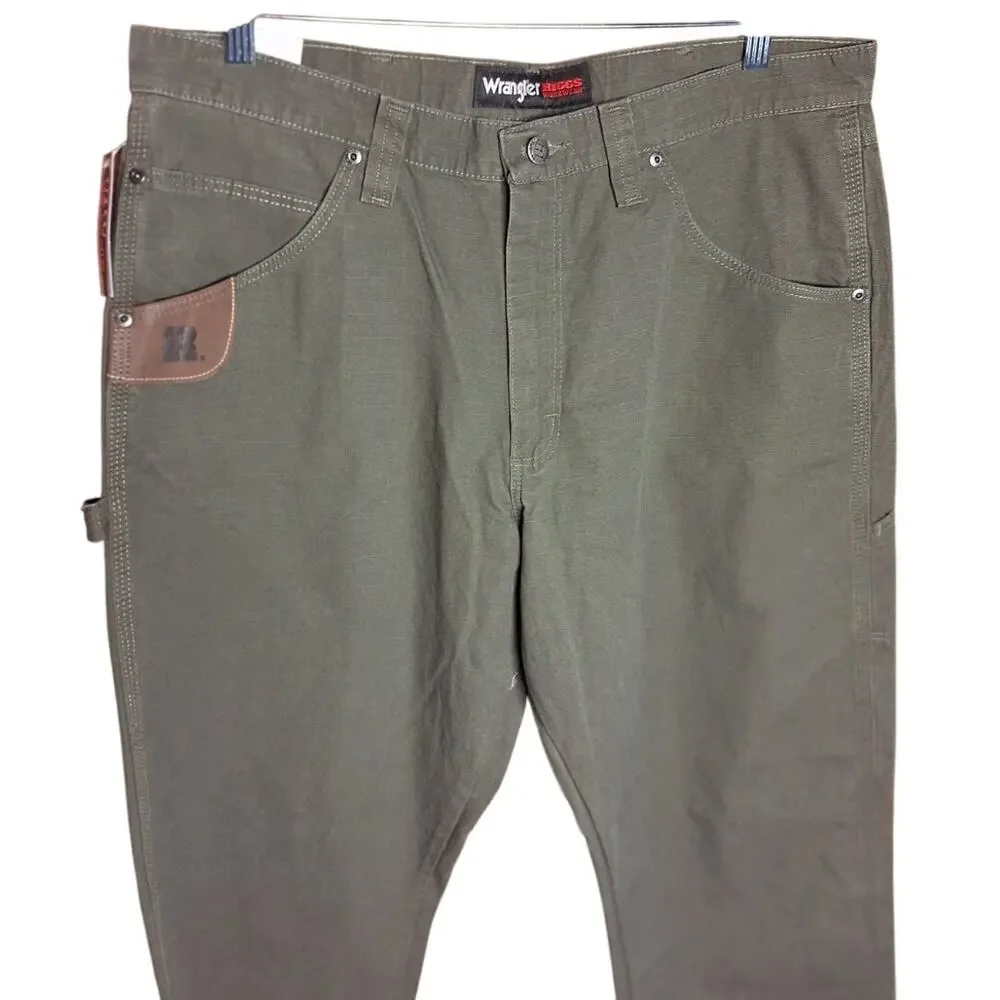 Wrangler NEW Ripstop relaxed carpenter pants 36x30 work pant lifetime warranty